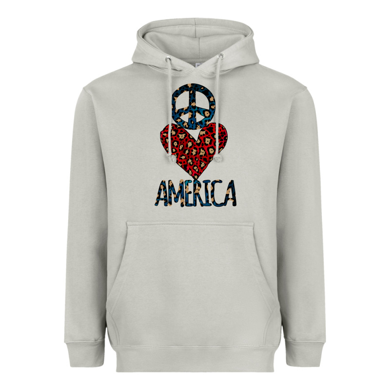 Peace Love America Heavyweight Hoodie by Bettercallsaul | Teevron