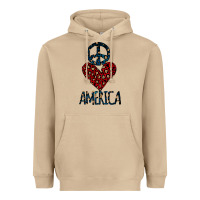 Mushroom Peace Love America Heavyweight Hoodie - Bettercallsaul