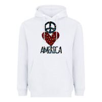 White Peace Love America Heavyweight Hoodie - Bettercallsaul