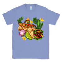 Colony Blue burrito  with sombrero and union with cactus Classic Tee - AdoDesignShop