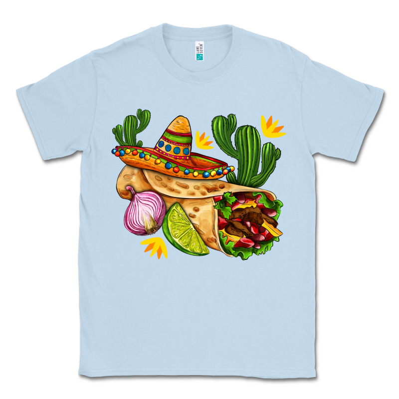 Burrito  With Sombrero And Union With Cactus Classic Tee by AdoDesignShop | Teevron