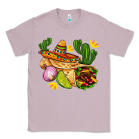 Lilac burrito  with sombrero and union with cactus Classic Tee - AdoDesignShop