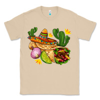Mushroom burrito  with sombrero and union with cactus Classic Tee - AdoDesignShop