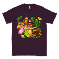 Plum burrito  with sombrero and union with cactus Classic Tee - AdoDesignShop