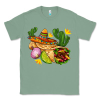Sage burrito  with sombrero and union with cactus Classic Tee - AdoDesignShop