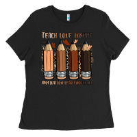 Black teach love inspire motivation lead encourage Ladies Tee - Zillion Design Studio