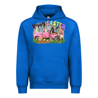 Cobalt Happy Easter truck with farm animals Easter Day Urban Hoodie - CowGirlArtShop