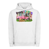 Pigment Lunar Rock Happy Easter truck with farm animals Easter Day Urban Hoodie - CowGirlArtShop
