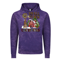 Cloud Purple small town christmas with barn and cactus Vintage Hoodie - AdoDesignShop