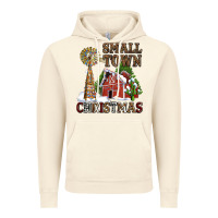 Vintage Artic small town christmas with barn and cactus Vintage Hoodie - AdoDesignShop