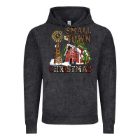 Vintage Black small town christmas with barn and cactus Vintage Hoodie - AdoDesignShop