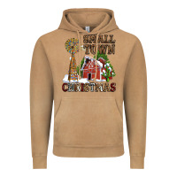 Vintage Camel small town christmas with barn and cactus Vintage Hoodie - AdoDesignShop
