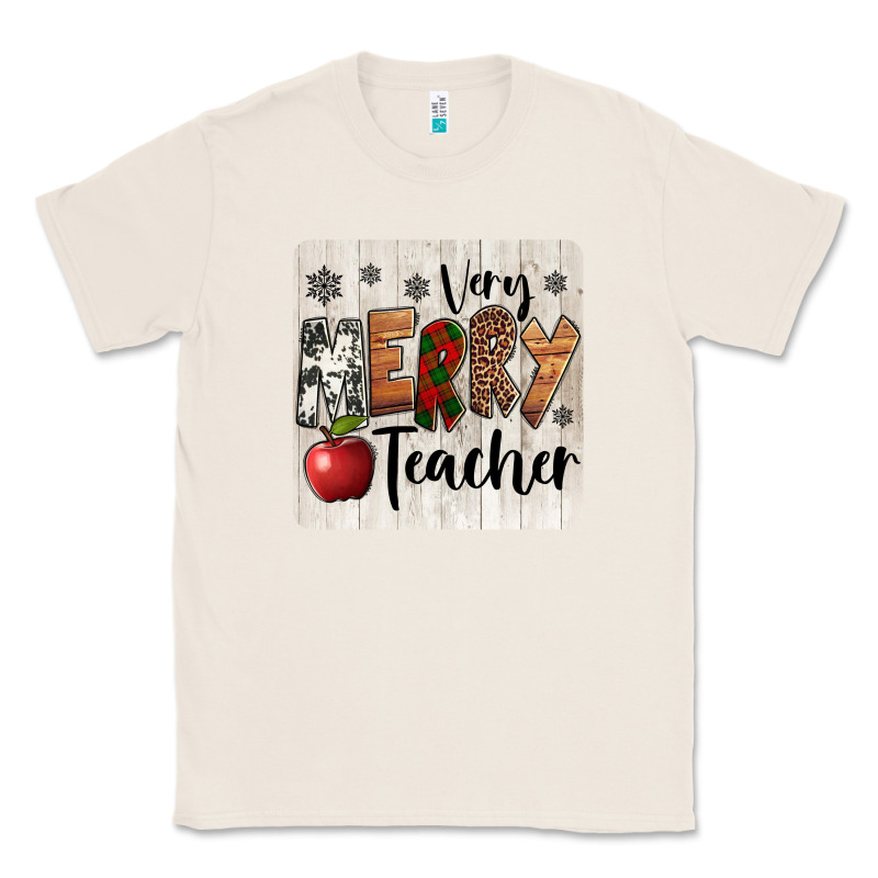 Very Merry Teacher Christmas Coaster Classic Tee by Jasminsmagicworld | Teevron
