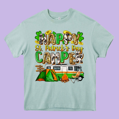 Happy St. Patrick's Day Camper Heavy Core Tee Designed By Zillion Design Studio
