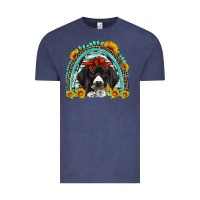Vintage Denim german shorthaired pointer western rainbow Vintage Tee - Artiststas