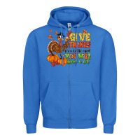 True Royal give thanks for a little and you will find a lot Zipper Hoodie - MaliasSmallBusiness