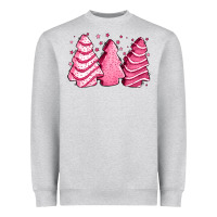 Heather Grey pink Christmas cakes Heavyweight Sweatshirt - Jasminsmagicworld
