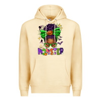 Pina Colada Halloween Afro Messy Bun Momster Premium Hoodie - texasbilliewilder