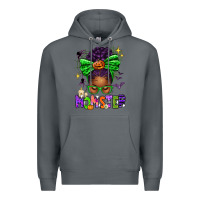 Rock Halloween Afro Messy Bun Momster Premium Hoodie - texasbilliewilder