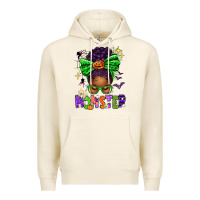 Tofu Halloween Afro Messy Bun Momster Premium Hoodie - texasbilliewilder