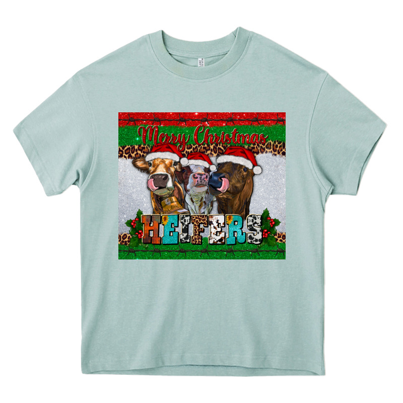 Merry Christmas Heifers Heavy Core Tee by RanaPortraitStore | Teevron