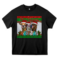 Black merry christmas heifers Heavy Core Tee - RanaPortraitStore