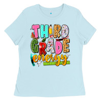 Baby Blue third grade energy Ladies Tee - texasbilliewilder