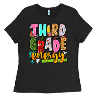 Black third grade energy Ladies Tee - texasbilliewilder