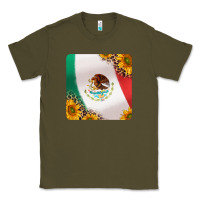Army Green mexican flag sunflowers and leopard coaster Classic Tee - Jasminsmagicworld