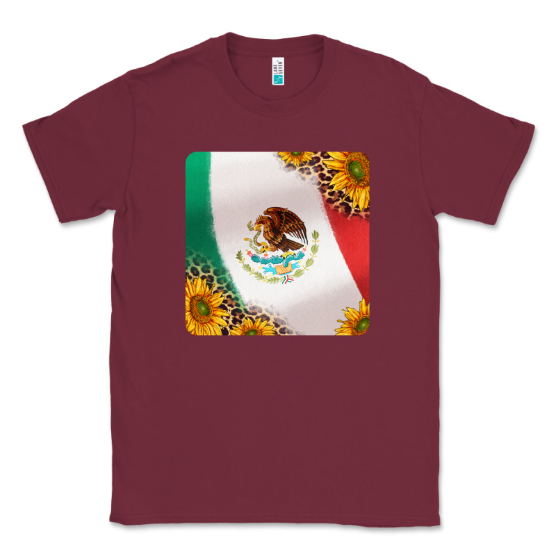 Mexican Flag Sunflowers And Leopard Coaster Classic Tee by Jasminsmagicworld | Teevron