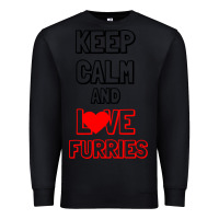 Black Keep Calm And Love Furries Premium Sweatshirt - Bettercallsaul