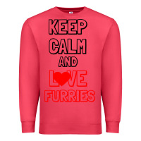 Cardinal Keep Calm And Love Furries Premium Sweatshirt - Bettercallsaul