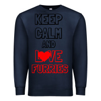 Navy Keep Calm And Love Furries Premium Sweatshirt - Bettercallsaul
