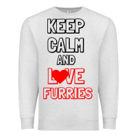 Oatmeal Heather Keep Calm And Love Furries Premium Sweatshirt - Bettercallsaul