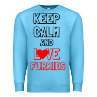 Ocean Blue Keep Calm And Love Furries Premium Sweatshirt - Bettercallsaul