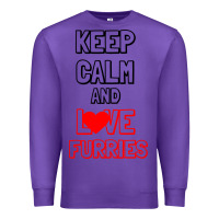 Purple Keep Calm And Love Furries Premium Sweatshirt - Bettercallsaul
