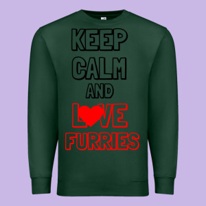Keep Calm And Love Furries Premium Sweatshirt Designed By Bettercallsaul