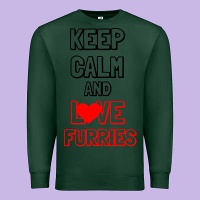 Keep Calm And Love Furries Premium Sweatshirt Designed By Bettercallsaul