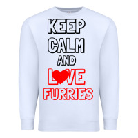 White Keep Calm And Love Furries Premium Sweatshirt - Bettercallsaul