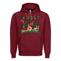 Burgundy have a holly dolly christmas Zipper Hoodie - MaliasSmallBusiness