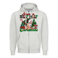 Dove Grey have a holly dolly christmas Zipper Hoodie - MaliasSmallBusiness