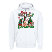 White have a holly dolly christmas Zipper Hoodie - MaliasSmallBusiness