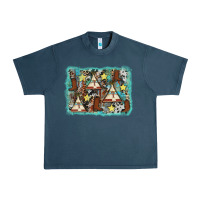 Midnight Navy tribe tent western background Urban Heavy Tee - AdoDesignShop