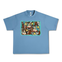 Pebble Blue tribe tent western background Urban Heavy Tee - AdoDesignShop