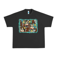 Pigment Black tribe tent western background Urban Heavy Tee - AdoDesignShop