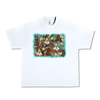White tribe tent western background Urban Heavy Tee - AdoDesignShop