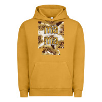Pigment Peanut Butter Mama with leopard and cowhide regular can cooler Urban Hoodie - HowdyJamesFarm