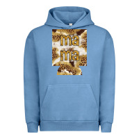 Pigment Pebble Blue Mama with leopard and cowhide regular can cooler Urban Hoodie - HowdyJamesFarm