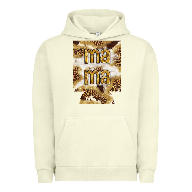 Mama With Leopard And Cowhide Regular Can Cooler Urban Hoodie by HowdyJamesFarm | Teevron