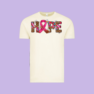 Hope And Cancer Ribbon Vintage Tee Designed By Adodesignshop